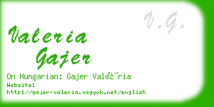 valeria gajer business card